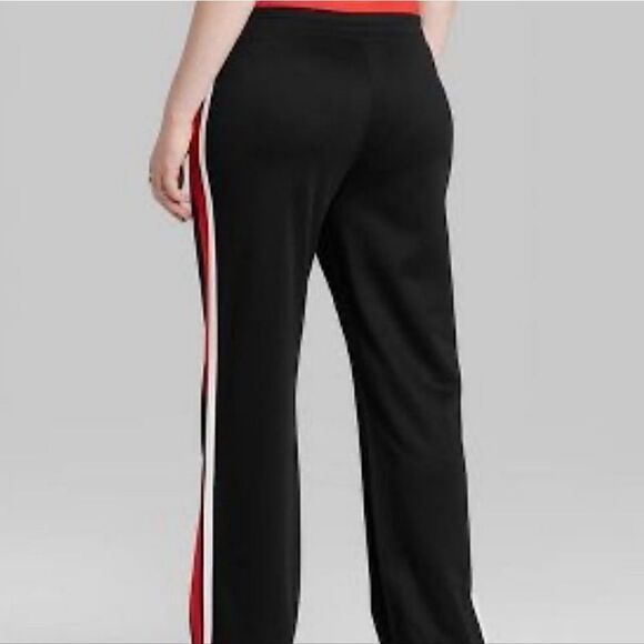 Wild FableWomen's High-Rise Track Pants Side Pocket  Red Black White NWT SizeXS - Picture 3 of 11